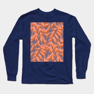 Painted Orange Leaves Long Sleeve T-Shirt